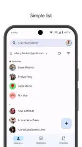 Contacten screenshot