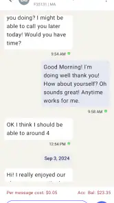 CorrLinks Text Chat screenshot