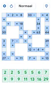 Crossmath - Wiskundepuzzel screenshot