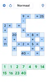 Crossmath - Wiskundepuzzel screenshot