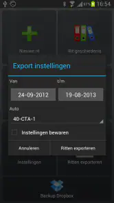 CTA Rit Registratie FULL screenshot
