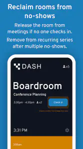 Dash - vergaderzaalscherm screenshot