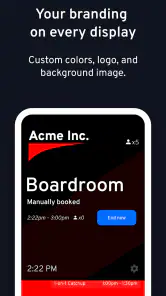 Dash - vergaderzaalscherm screenshot
