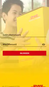 DHL eCommerce voor bezorgers screenshot