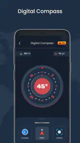 Digitaal kompas & live weer screenshot