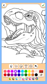 Dinosaurus kleur spel screenshot