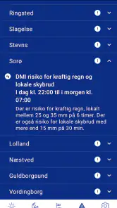 DMI Vejr screenshot