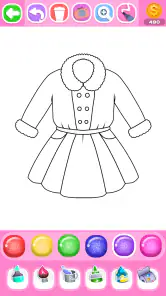 Dress Coloring Game Glitter screenshot
