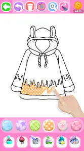 Dress Coloring Game Glitter screenshot