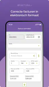 eFaktura.nl - online facturen screenshot