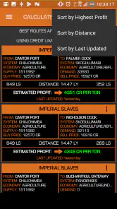 Elite Dangerous TradePad Pro screenshot
