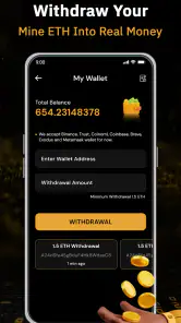 ETH Cloud Miner- Earn Ethereum screenshot