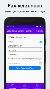 Fax verzenden en ontvangen screenshot