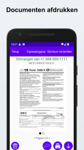 Fax verzenden en ontvangen screenshot
