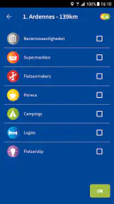 Fietsvakantiewinkel route-app screenshot