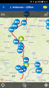 Fietsvakantiewinkel route-app screenshot