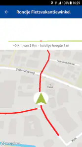 Fietsvakantiewinkel route-app screenshot