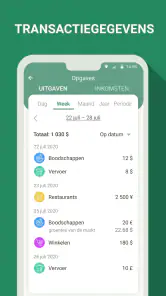 Financieel kosten manager screenshot
