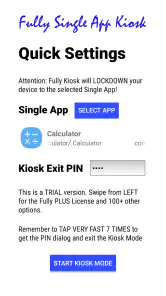 Fully Single App Kiosk screenshot