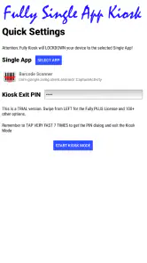Fully Single App Kiosk screenshot