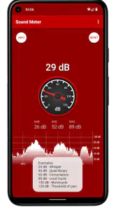 Geluid Decibelmeter screenshot