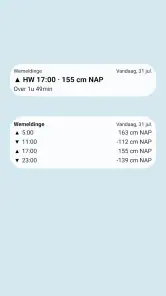 Getijdentabel screenshot