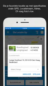 GPS-Locatie Opslag screenshot