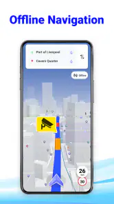 GPS-routeplanner: radarkaart screenshot
