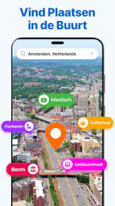 GPS-satelliet kaart navigatie screenshot