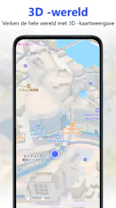 GPS satelliet live aardkaart screenshot
