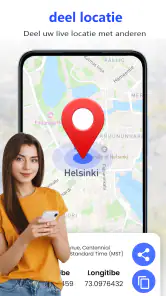 GPS satelliet live aardkaart screenshot