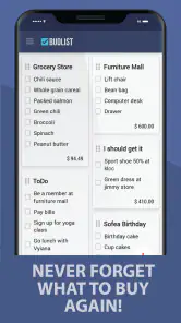 Grocery Shopping List -BudList screenshot