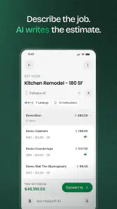 Handoff Construction Estimator screenshot