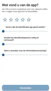 Identificatie app AMP Groep screenshot