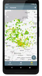 Kanarek - ostrzeżenia o smogu screenshot