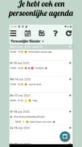 Klender, gedeelde gezinsagenda screenshot
