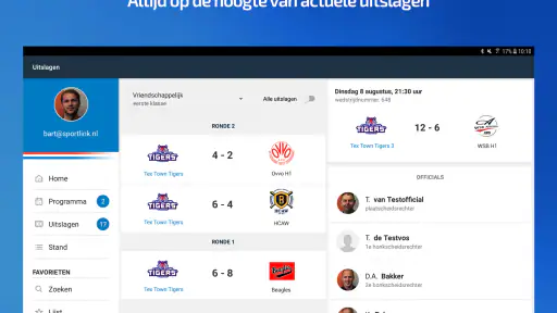 knzb waterpolo screenshot
