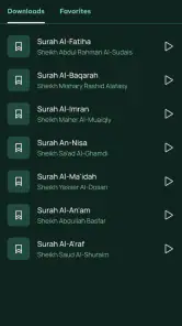 Koranspeler met audio screenshot