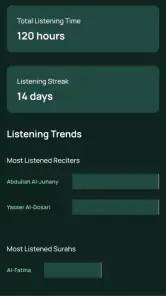 Koranspeler met audio screenshot