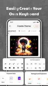 LED-keyboard: font, emoji, RGB screenshot