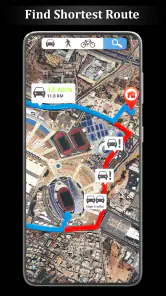 live Earth-kaart GPS-navigatie screenshot