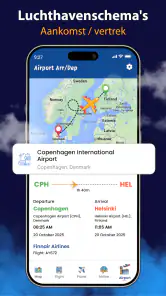 Live vluchtracker - 3Dweergave screenshot