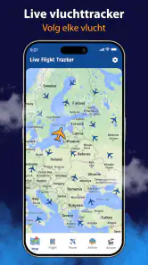 Live vluchtracker - 3Dweergave screenshot