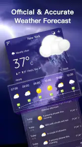 Live weersvoorspelling screenshot