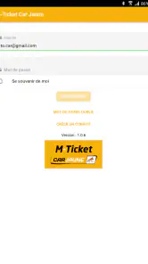 M-Ticket Car Jaune screenshot