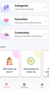 Make-up Zelfstudie App screenshot