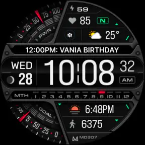 MD307 Digital watch face screenshot