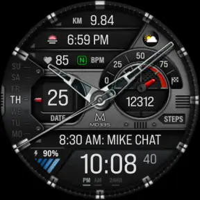 MD335 Hybrid watch face screenshot