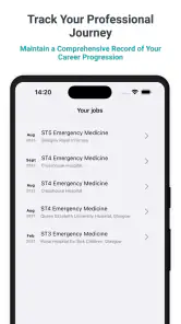 Medical and surgical logbook screenshot