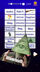 Meme geluidseffect soundboard screenshot